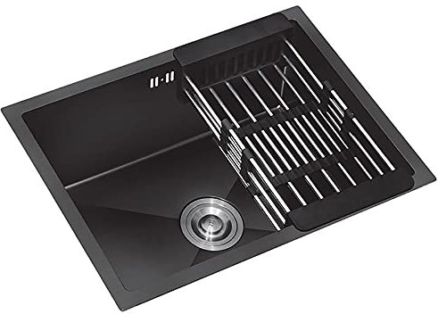 Wddwymll Fregadero de Acero INOX,Fregadero Empotrado,Fregadero Cocina con Escurridor,para Restaurante, Lavandería, Bar, Casas de Alquiler