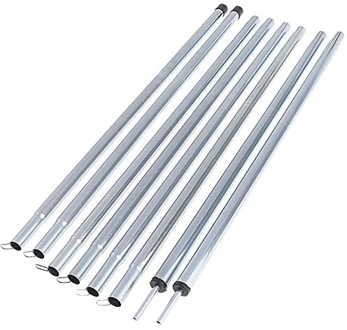 YHMT Postes de Tienda, 2pcs x 2M Palos de Tienda de Poste Telescópicos Ajustable Extensible Varillas Ultraligero Carpas Poste de Lona para Toldos Camping y Senderismo (1M, 1.5M, 2M, 2.5M)