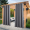 PONY DANCE Rideau d'Extérieur - Rideaux et Draperies Occultants Isolation Thermique Anti Vent Chaleur pour Pergola Patio, Terrasse, 132 Largeur x H 243 cm Hauteur, Gris, 2 PCs