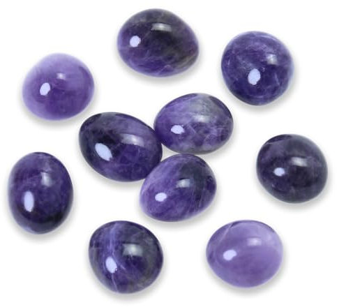 Nvzi 10 Packungen Amethyst Stein, Handschmeichler Stein, Kristalle Heilsteine, Gepolijste Trommelstenen, Chakra Steine, Trommelsteine Mischung, Halbedelsteine Mischung, Glückssteine für Kinder