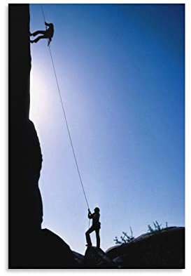 Rock Climbing Extreme Challenge Sports Poster Leinwand Malerei (1) Malerei auf Leinwand Wandkunst Poster
