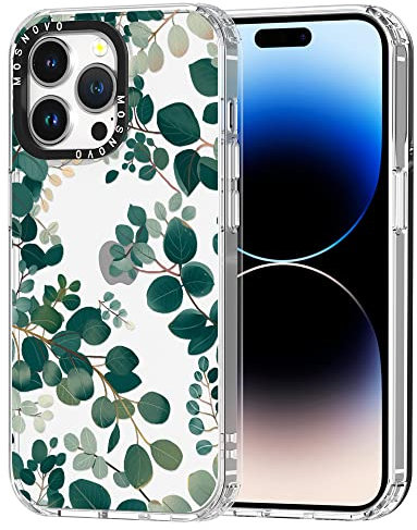 MOSNOVO für iPhone 14 Pro Max Hülle – Durchsichtige, schlanke, stoßfeste TPU+PC-Handyhülle, [6,6 Fuß Fallschutz/Anti-Abziehen] - Eukalyptus