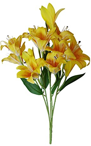 Leaf Large Artificial Stargazer Style Lily Plant