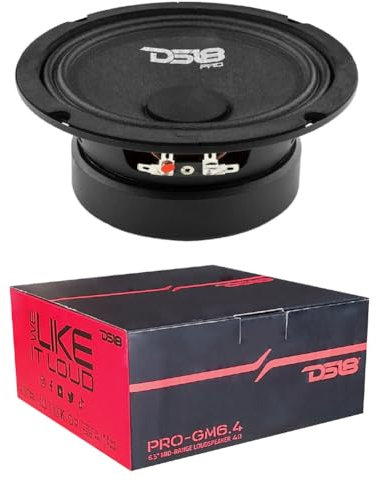 1 MIDRANGE DS 18 Pro-GM6.4 Haut-Parleur 16,5 cm 165 mm diamètre 6,5, 140 Watts rms et 480 Watts Max, 4 ohm, sensibilité 92 DB, pour Voiture, 1 pièce