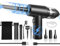 Soplador de Polvo Eléctrico y Aspirador 2 en 1, Aire Comprimido Limpieza pc,90000RPM, 3 Velocidades, 7000mAh, Mini Aspiradora de Mano, Luz Led, Bolsa y Accesorios. 12000Pa Succión, Recargable.
