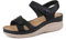 Ortho+rest Sandales Femme été de Marche avec Support de la Voûte Plantaire et Massage, Confortable Sandales Orthopédiques (40,Black)
