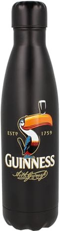 Shamrock Gift Company Bottiglia d'acqua in metallo a doppia parete Guinness Toucan da 500 ml
