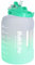 BuildLife Borraccia sportiva, 2,5 l, a prova di perdite, con indicatore del tempo, con coperchio 2 in 1, senza BPA, per palestra (viola, verde, 2500 ML)