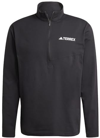 adidas Herren Terrex Multi Climacool Half Zip Long Sleeve Shirt, Black, 3XL