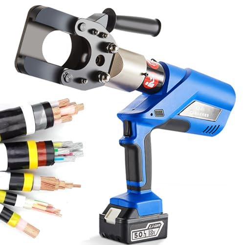 HENGCMM kabelschneider, Elektrisches Drahtschneidewerkzeug, Akku Hydraulische Kabelschere, 18V Elektrischer Drahtschneider Hydraulik Presszange Crimpwerkzeug für Kupfer Al Kabel,40