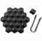 20 Pièces Cache Ecrou 19 mm, Cache Boulon Universels 19mm, Capuchons Protection Hexagonal Chrome Écrou avec Outil De Retrait (Noir)