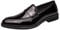 ANUFER Uomo Lucido Ecopelle Verniciata Penny Mocassini Slip-On Formale Scarpe Eleganti Nero SN0705166 EU44
