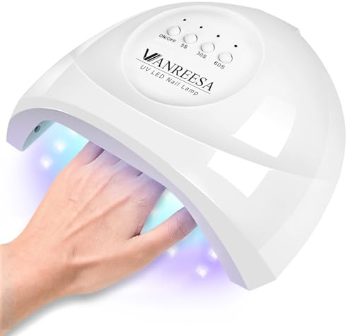 VANREESA U V Lampe für Gelnägel, 48W U V Lampe für U V Nagellack, U V Nagellampe mit Automatischer Sensor und 3 Timer-Einstellungen, Großer Raum für Maniküre und Pediküre, Geschenk für Frauen