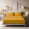 Aspire Homeware Single Fitted Sheet - 25 cm Deep Hotel Quality (Ochre) Bed Sheets - Soft & Breathable Fitted Sheet Single Bed - Anti-Wrinkle Easy Care Fitted Sheets