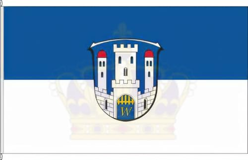 KÖNIGSBANNER Zertifizierte Flagge Fahne Witzenhausen - ESW 60 x 90cm - Hissflagge doppelt gesäumt mit Karabinerhaken aus deutscher Flaggen-Manufaktur