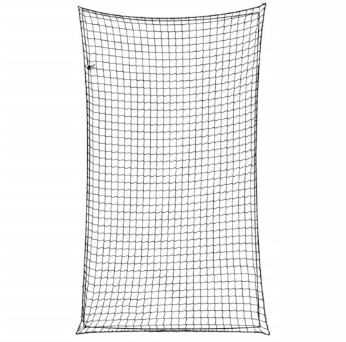vidaXL Red de Remolque con Cuerda elástica PP Negro 6x3,5 m, Red de Carga, Red de Carga para Remolque, Cubierta de Remolque de Malla
