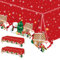 2 Stück Weihnachtstischdecke,Rechteck Weihnachten wasserdichte Tischdecke für Tischdekorationen,137 x 274cm Weihnachtsbaum-Schneemann Kunststoff Tischdecke für Weihnachten Urlaub Winter-Party-Zubehör