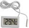 VIFERR Mini Digital LCD Thermometer, Temperatur Monitor mit Sondensensor für Kühlschrank Aquarium Fishtank, Weiß