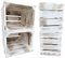 Lermowood Holzkisten Reg 4er Set 25 x 20 x 30cm Vintage | Dekokisten aus Holz Massive Holzkiste Regalkiste Weinkiste