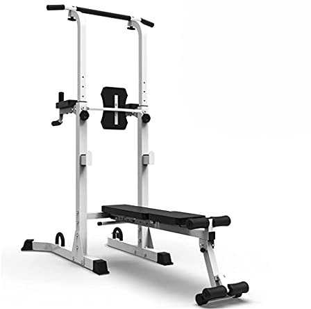 IIPOSAQQ Gym Tower Rack Multifunctional Fitness Station Indoor Horizontal Bar Pull-ups Home Weightlifting Bench Press Dumbbell Bench Training Fitness Equipment