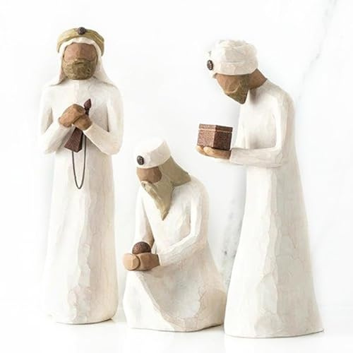 Swtgaah Krippenset Jesus Geburt Kunstharz Miniatur Figur Kirche