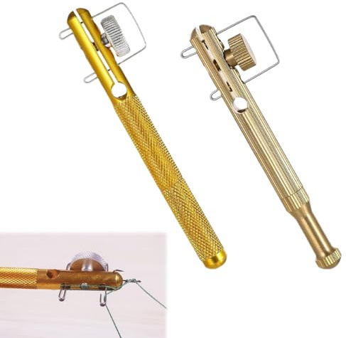 2pcs Metal Fishing Knot Tying Tool,Portable Hook Line Knotter, Fast & Practical Knot Tier for Secure Fishing Knots
