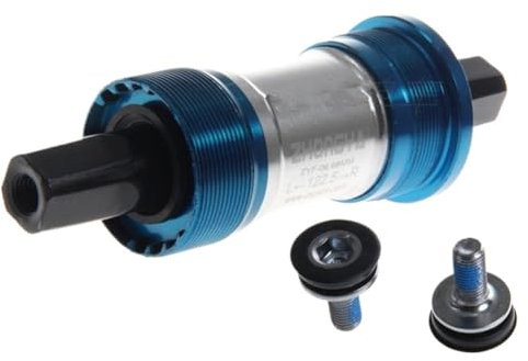 CaFfen Movimento Centrale MTB ASSE Centrale Movimento Centrale Raccordi Guarnitura di Ricambio Perno Antipolvere Cono Quadrato Accessori Blu Argento Movimento Centrale Bici(107)
