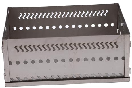 NOENNULL Tragbarer Sauna -Steinhalterkorb Multi Purpose Edelstahl Sauna -Felsbehälter für Holzkohle, Holzöfen und Außenheizung Im Freien (SL 300)