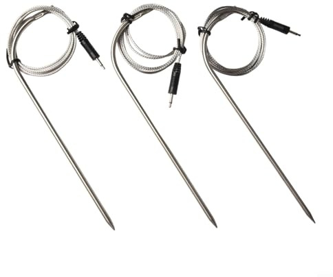 CNANRNANC Ersatzfühler für Grillthermometer IBBQ-4T / IRF-4S, 0 ℃ bis 300 ℃, 130 cm lang, 3 Stück