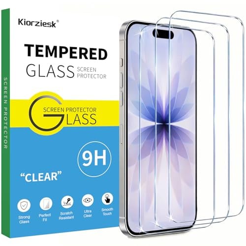 3 Pièces Verre Trempé Pour iPhone 17, iPhone 17 Pro, iPhone 16 Pro, Film Ecran Protection écran Vitre Protecteur Anti Rayures Sans Bulles Dureté 9H Haut Définition Glass 6,3 Pouces HD Transparent