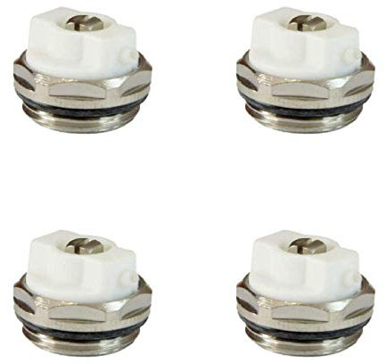 Manual Radiator AIR Vent Bleed Plug Valve 1/2 BSP x4