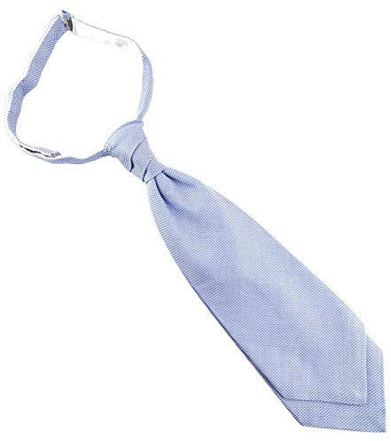 TigerTie Designer Plastron Pique 2tlg Krawatte fertig gebunden in hellblau-weiss gemustert