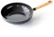 GreenChef Vintage Poêle Wok en Céramique Antiadhésive de 28 cm/3,7 L, Poignée à Apparence en Bois, Sans PFAS, Compatibles avec l'Induction, Va au Four, Va au Lave-Vaisselle, Gris
