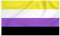 Storm&Lighthouse Bandera no binaria LGBTQ Banderas del orgullo gay de 5 x 3 pies con ojales de metal, decoraciones de orgullo