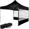 INSTENT Alu-Pavillon 3 x 3 m Pro wasserdicht UV Schutz 50+, anthrazit mit 2 Seitenteilen