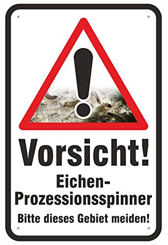 Schild 20x30 cm Vorsicht Eichen-Prozessionsspinner