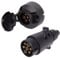 AGRISHOP 12 V 7 Pin Trailer Plug Socket Male Female Wiring Connector Adapter For RV Caravan Tractor Truck Van Towbar Towing Boat Car Trailer Accessory