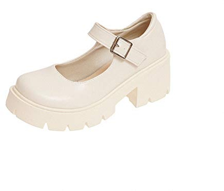 Womens Platform Mary Janes Shoes Sweet Toe Ankle Lolita Gothic Platform Dress Pumps Shoes Chunky Platform Shoes Patent Leather Dress Shoes