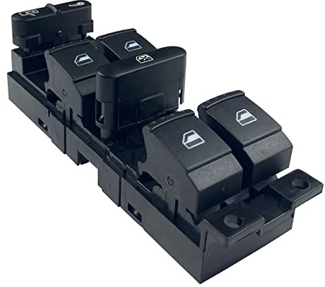 FanPaYY Finestra Pulsantiera per Golf 4 Leon Interruttore Elettrico Controllo Alzacristalli 1J4959857D per Jetta Bora Passat B5 Toledo Lato del Guidatore Anteriore sinistro