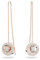 Swarovski Orecchini a goccia, lunghi, bianchi, finitura oro rosa, One Size, Metallo, cristallo