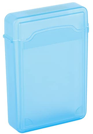 Festplatte Schutzbox, 3,5 Zoll HDD SSD Antistatische Festplatten-Aufbewahrungsbox Stoßfeste Mobile Festplattenbox für 3,5-Zoll-Festplatten(Keine Festplatte)(Blau)