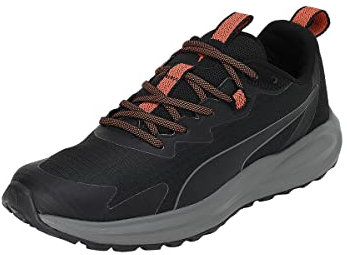 PUMA Unisex Twitch Runner Trail Straßen-Laufschuh, Black-Chili Powder, 44.5 EU