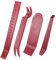 Gebildet 4pcs Auto Trim Removal Kit, Car Interior Door Audio Radio Panel Dashboard Strong Removal Tool, Heavy Duty (Dark Red)