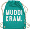 Turnbeutel Rucksack - Mama - Taschen - Muddi Kram - Unisize - Türkis - muttertagsgeschenk stoffrucksack mommy mutter mum stoffbeutel mothers day gift muttertagsgeschenke mom mutti juterucksack