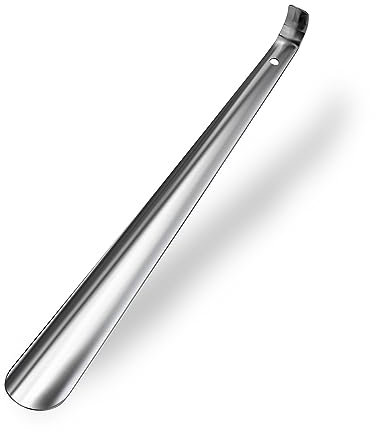 rurufuy Silver Long Metal Shoehorn, 42 cm Long Shoe Horn for Men Women Kids Seniors,Shoe Horn for Boots,or Extra Long Shoe Horns
