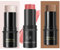 KTouler 3 Farben Contour Highlighter Konturenstift Make-up Stick, Rouge Creme Blush, Bronzer, Highlighting Shade, lang anhaltender und wasserfester Highlighter Makeup Stick for Cheek, Lip, Eye