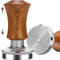 YMWVH 53.3 Kaffee Tamper,Kaffeestampfer aus Edelstahl für perfekten Espresso Barista-Werkzeug,Walnuss Tamper 53mm,für Cafes und Kaffeeliebhaber