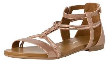 Tamaris Femme 1-28043-42 Sandale Plate, Rose métallisé, 36 EU