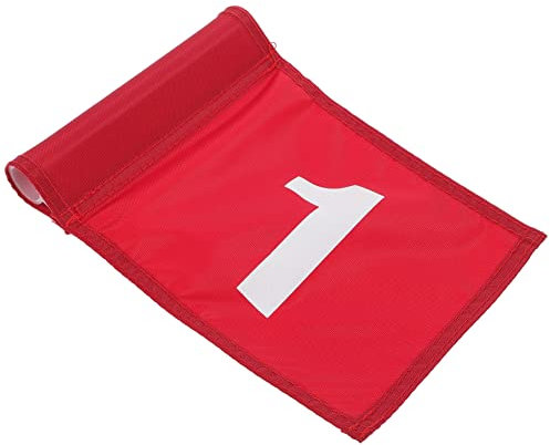 Kisangel Golf-grüne Flagge Tragbare Golfflagge Nummerierte Fahne Warenkorb-Flags Fahnenstangen Kurs Golf Üben Flagge Flaggen Für Golfwagen Gartenflagge Golfziel Nylon Praxisbedarf Ersetzen