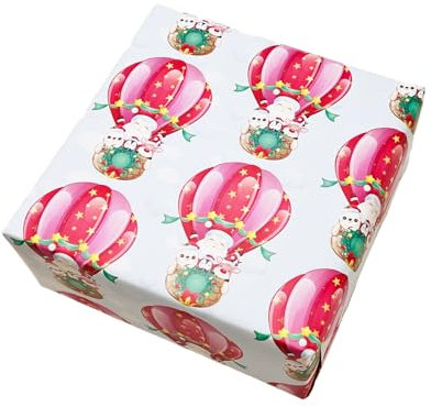 arkamii Geschenkpapier Format 86 x 64 cm Weihnachtsmotiv Weihnachten 3 große Bögen (NC2)